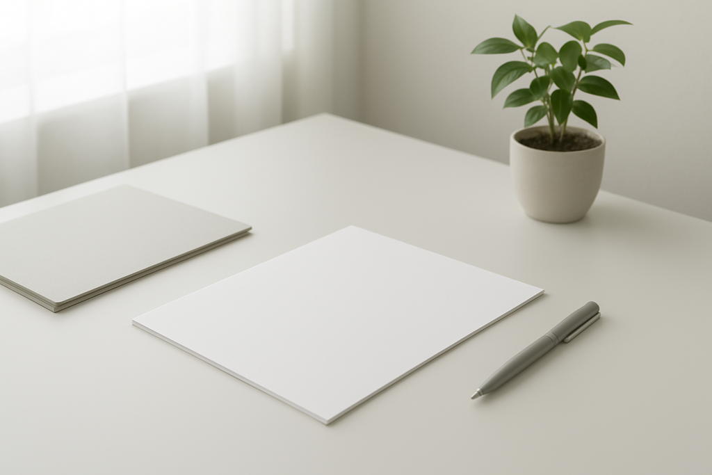 45歳からの転職準備を落ち着いて整理するデスクイメージ