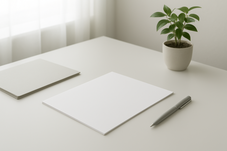 45歳からの転職準備を落ち着いて整理するデスクイメージ