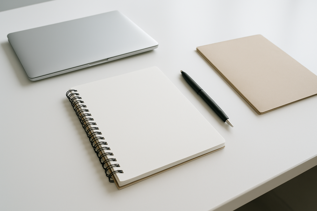 ダブルワークの負担と働き方の見極めを整理するためのデスクイメージ