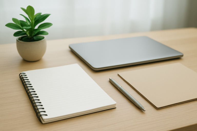 KPMGコンサルティングの年収や働き方を整理するためのデスクイメージ