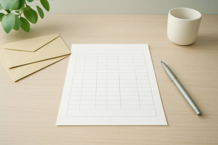 月収50万円の手取りを確認するための無地給与明細イメージ