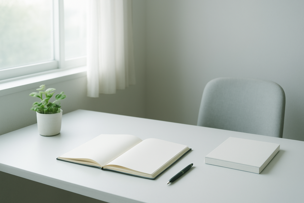 仕事を辞めた後の生活と次のキャリアを落ち着いて整理するイメージ