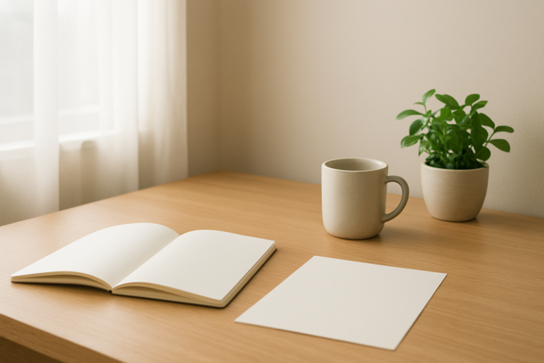 仕事を休みたいときに落ち着いて状況を整理するイメージ