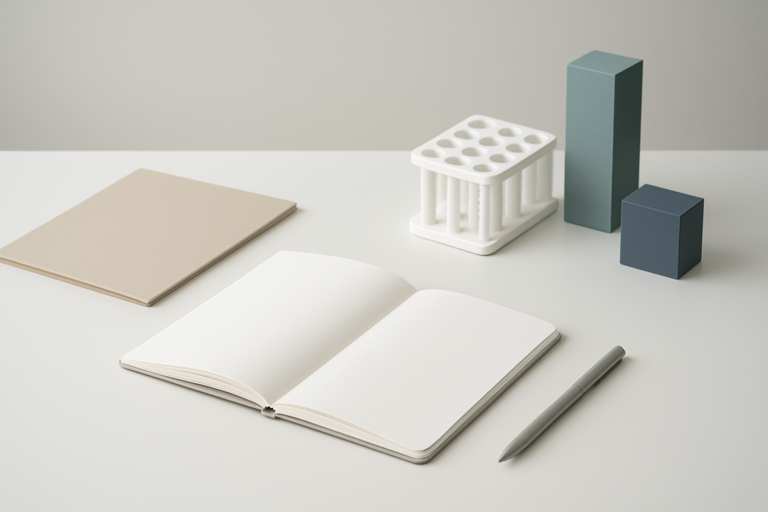 医療検査機器企業の年収や転職条件を公式情報から整理する抽象的なアイキャッチ