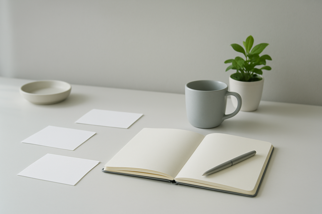 仕事量の偏りを落ち着いて整理し次の働き方を考えるイメージ