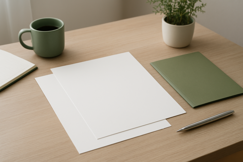 転職サービスを比較検討するための無地の資料イメージ