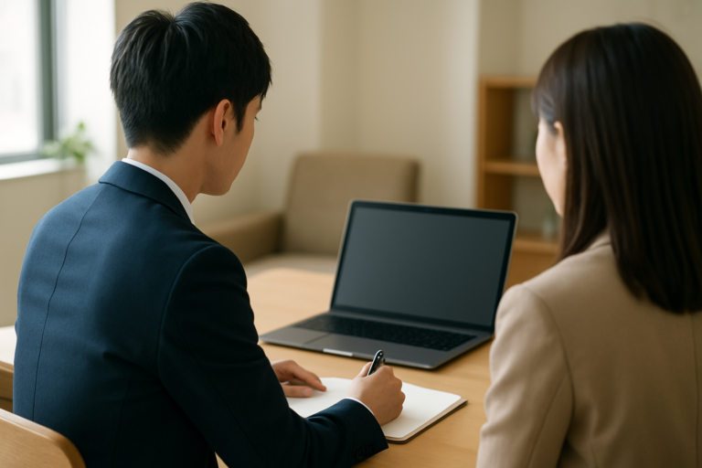 22歳前後の若手社会人がキャリアと給与条件を整理するイメージ