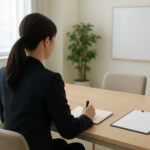 職業相談の前に希望条件を整理する求職者のイメージ