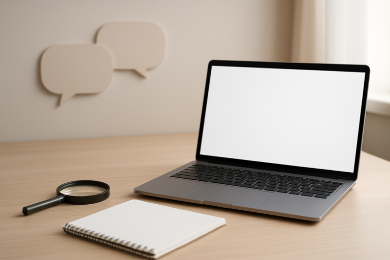 求人口コミを落ち着いて確認するイメージ