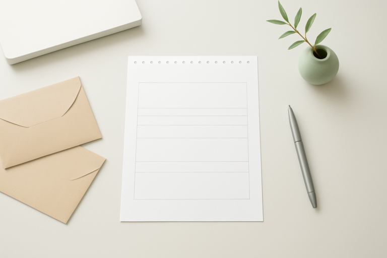 月収55万円の手取りを確認するための無地給与明細イメージ