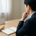 仕事をサボる習慣と今後のキャリアを見直す会社員のイメージ