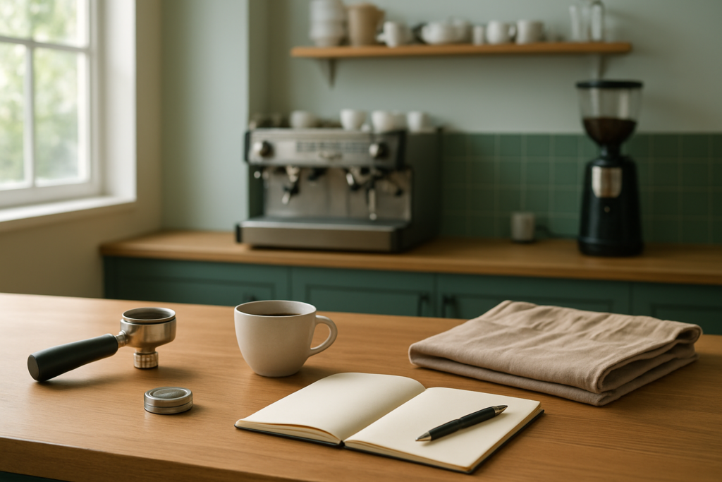 バリスタを辞めたいときに働き方を整理するカフェカウンターのイメージ