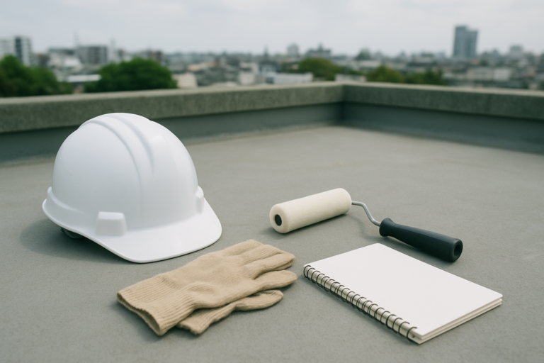 防水工に向いてないと感じたときに適性と職場条件を整理する屋上作業道具のイメージ