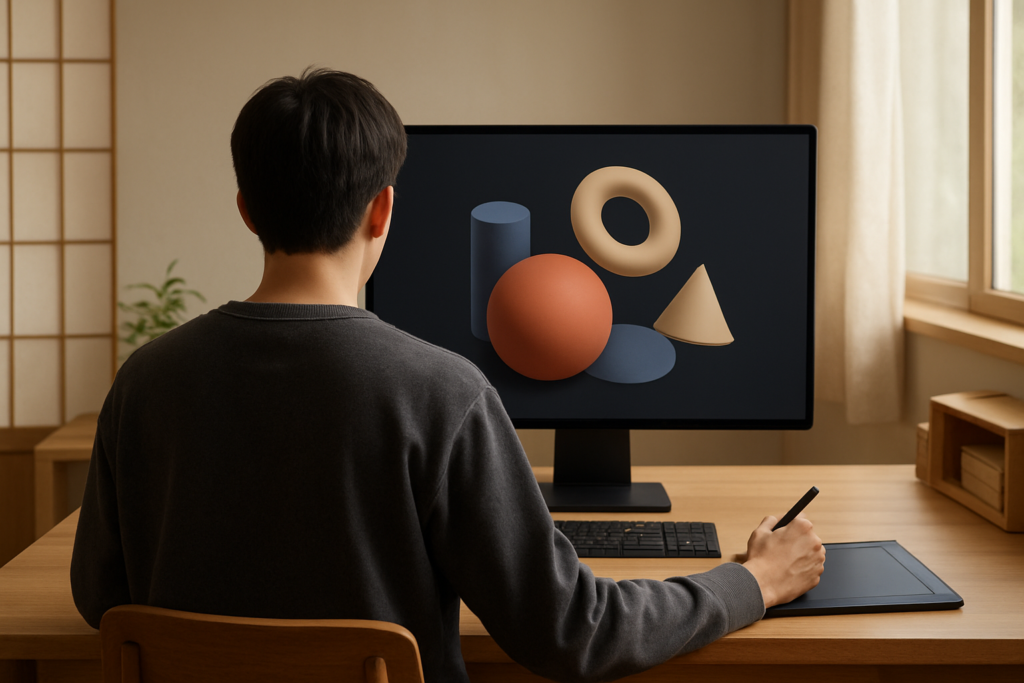 CG制作の働き方を見直すデザイナーのイメージ