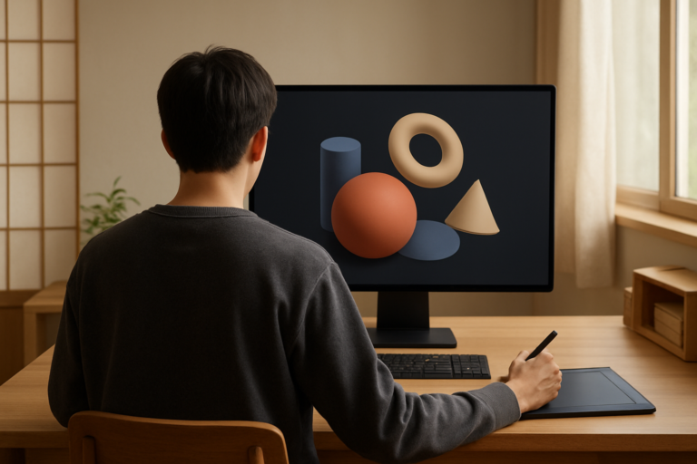 CG制作の働き方を見直すデザイナーのイメージ
