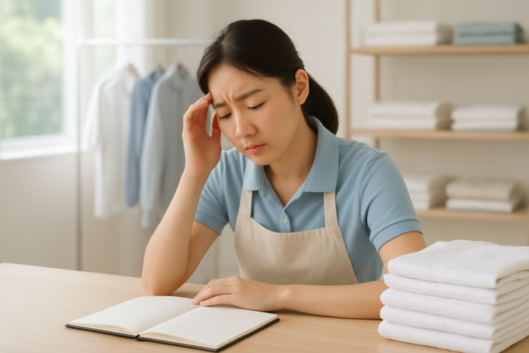 クリーニング店員がきつい理由と働き方を整理するイメージ