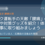 トラック運転手の天敵「腰痛」の対策方法や対策グッズを紹介！体を大事に仕事に取り組みましょう