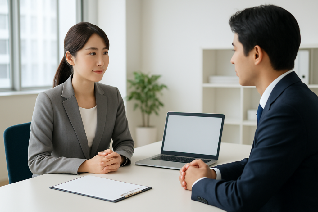 デロイトトーマツ コンサルティング合同会社への転職を検討する人のキャリア相談イメージ