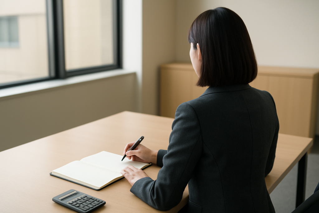経理を辞めたいと感じたときに働き方と次の職場条件を整理するイメージ