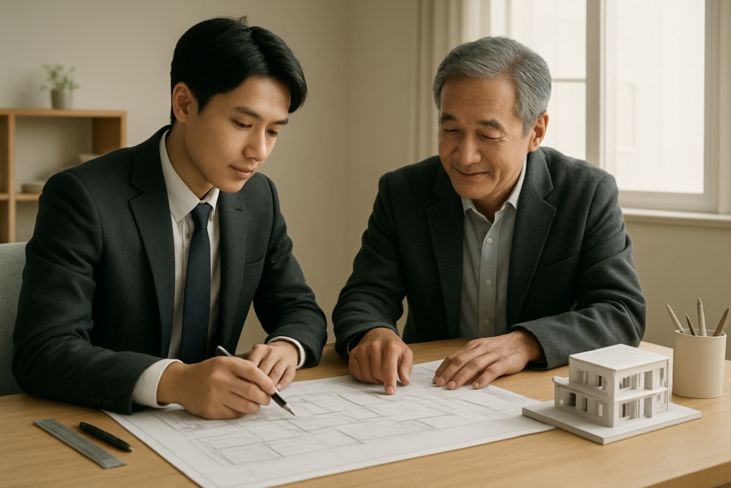 建築士の実務経験と転職準備を相談する建築系職種のイメージ