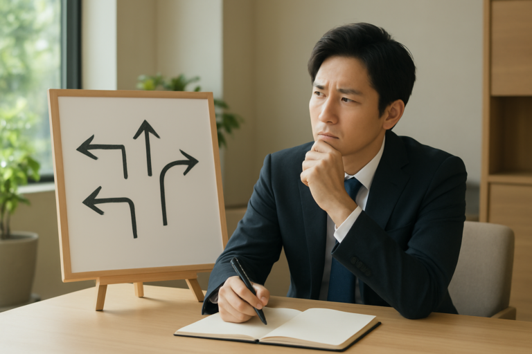 内部監査を辞めたい人がキャリアの選択肢を整理するイメージ