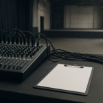 音響スタッフを辞めたいときに舞台裏で働き方と次の選択肢を整理するイメージ