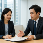 PwCコンサルティング合同会社への転職を検討する人がキャリア相談をするイメージ