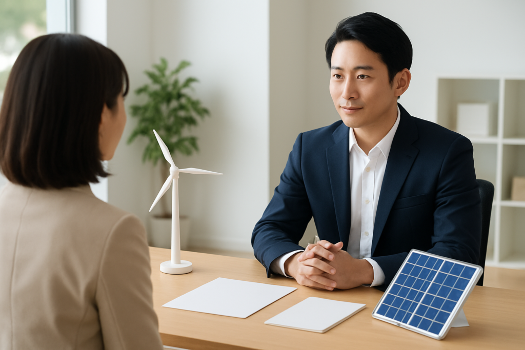 株式会社レノバへの転職を検討する人向けのキャリア相談イメージ