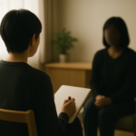 精神保健福祉士が退職前に働き方を相談しているイメージ