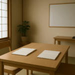 専門学校教員が仕事の負担を整理してキャリア相談するイメージ