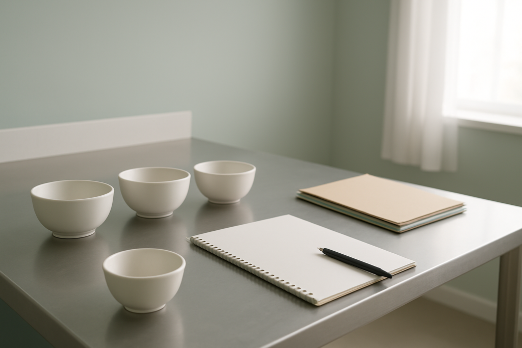 食品開発を辞めたいと感じたときに試作や働き方を整理するイメージ