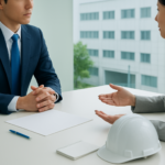テスコ株式会社への転職を検討し、設備管理や求人条件を確認するイメージ