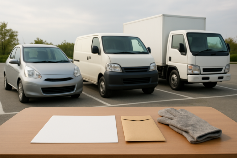 乗用車とトラックの維持費を車種別に比較するイメージ
