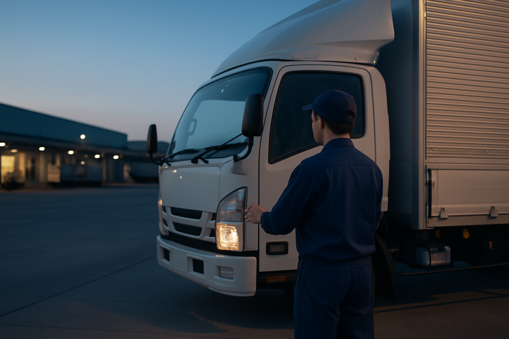 夜勤と昼勤の働き方を比較しながらトラックドライバーの給与条件を確認するイメージ